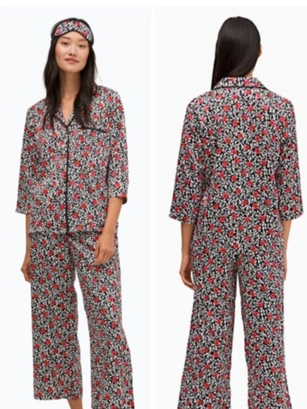 Kate Spade Floral Cotton Blend Pajama Set.  Size M